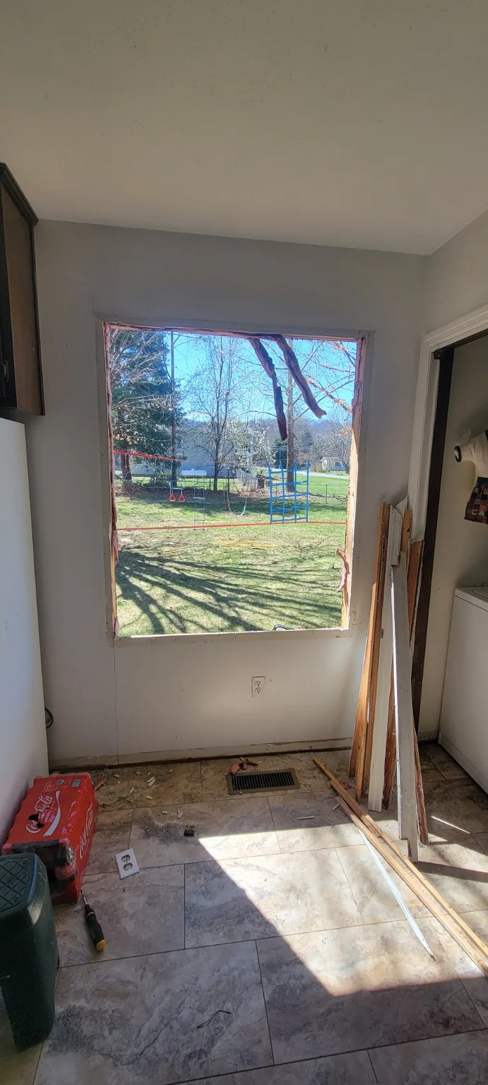 Wall opening after window removal